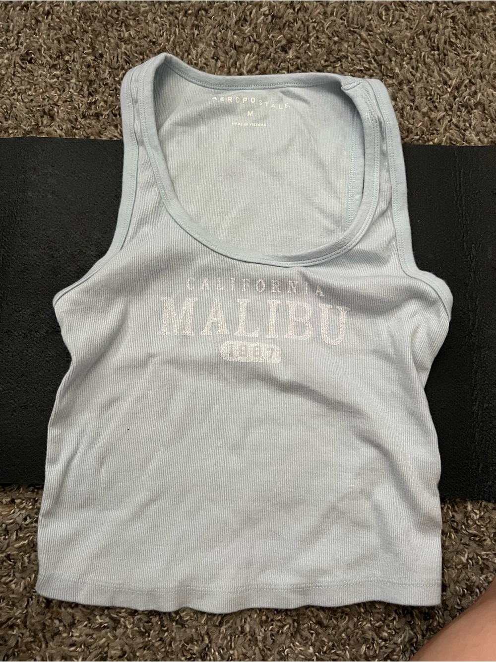 Aeropostale Light Blue Malibu Ribbed Tank